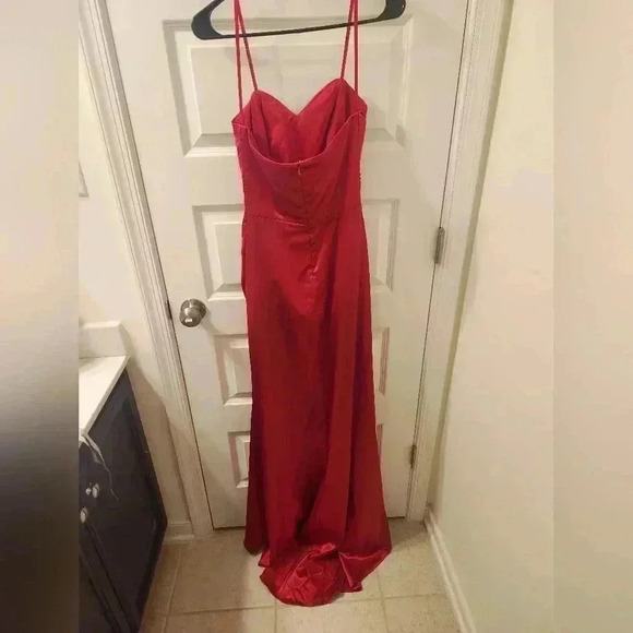 Cinderella Design Red Ball Gown Prom Dress Size XS Maxi #N636 - Picture 5 of 7